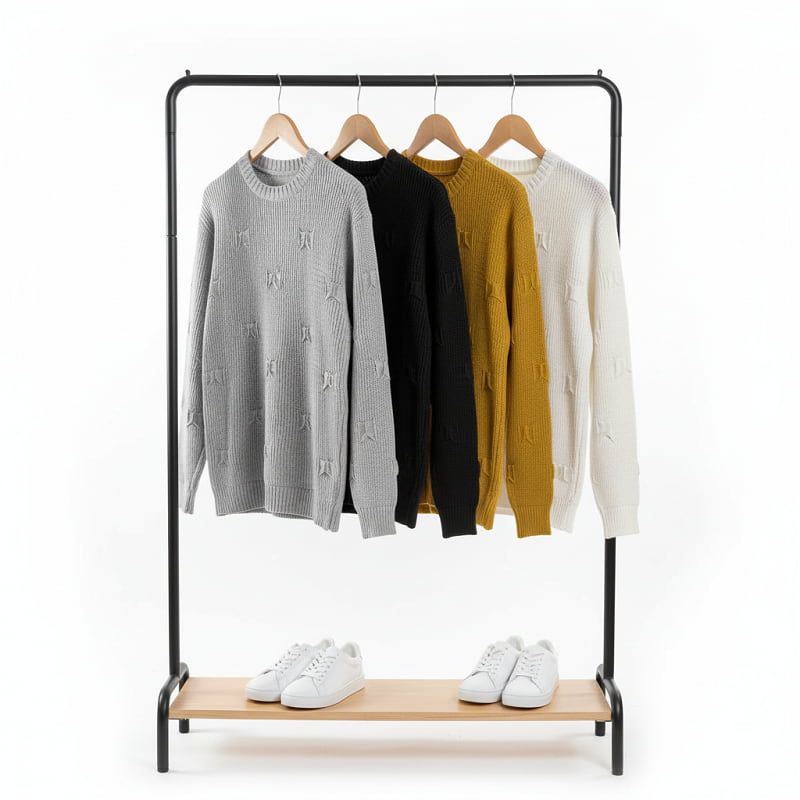 پلیور زاپ دار سفید مردانه مدلDeta