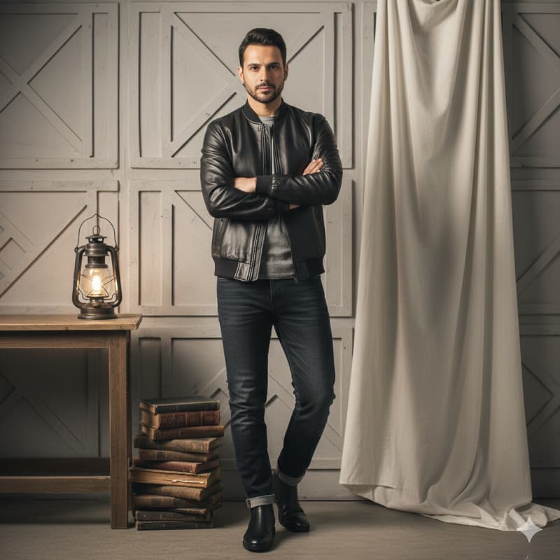 پکیج کاپشن Artim نیم بوت مردانه مشکی مدل Rad